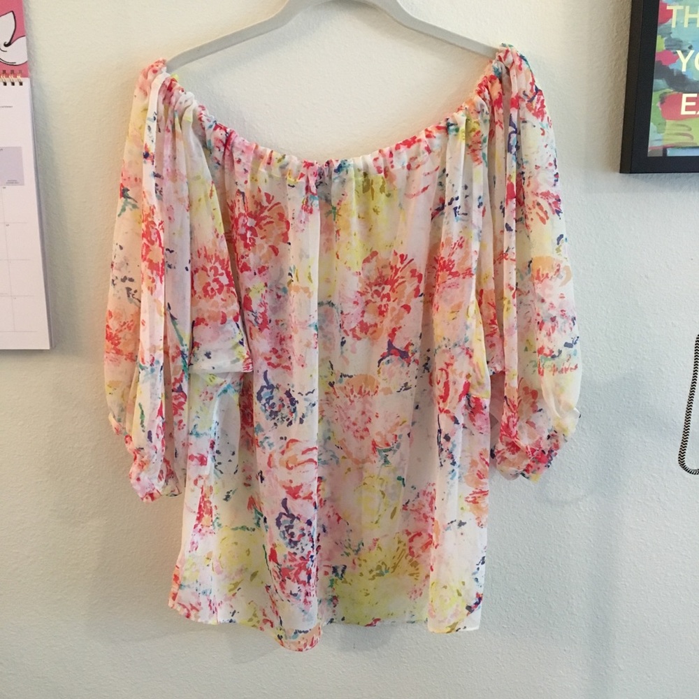 CAbi In Case sheer floral blouse - Picture 8 of 8